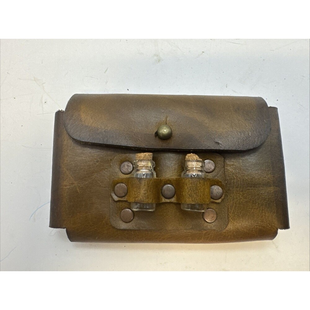 Leather Belt Pouch Bag Renaissance Medieval Cosplay Reenactment LARP Potion